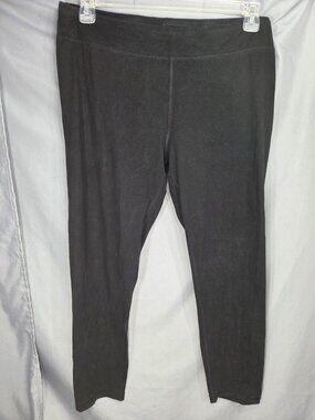 Athletic Works Black Elastic Waist Pull On Exercise Ankle Leggings Size XLarge